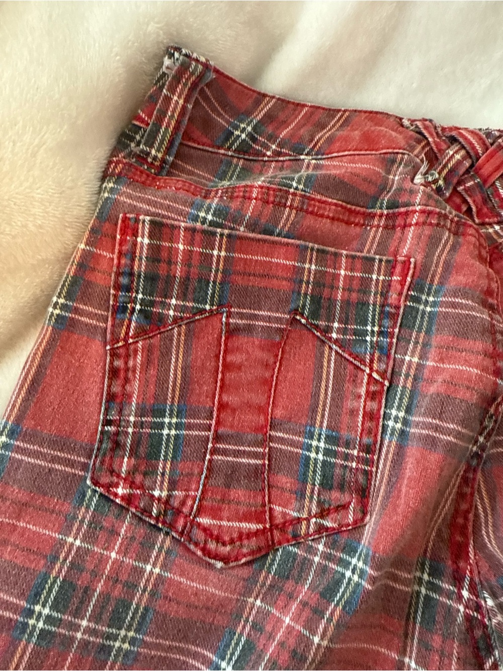 Vintage Tripp NYC Red Plaid Skinny Pants - Picture 5 of 5